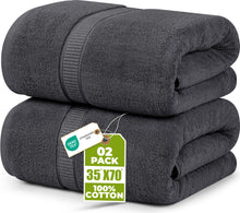 Utopia Towels Jumbo Bath Sheets 2-Pack 35x70 Inch 600 GSM Cotton Grey — Complimentary Gift with $62+ Orders; If the Gift Is Out of Stock or Its Price Rises, Order Cancelled with Full Refund Before Shipment