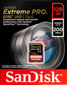 SanDisk Extreme PRO SD UHS-I Card 128GB (SDSDXXD-128G-GN4IN) — Complimentary Gift with $62+ Orders; If the Gift Is Out of Stock or Its Price Rises, Order Cancelled with Full Refund Before Shipment