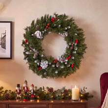 National Tree Company 24in Unlit Frosted Berry Artificial Christmas Wreath — Complimentary Gift with $118+ Orders; If the Gift Is Out of Stock or Its Price Rises, Order Cancelled with Full Refund Before Shipment