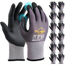 TitanFlex Work Gloves, MicroFoam Nitrile Coated, Seamless Knit Nylon — Complimentary Gift with $38+ Orders; If the Gift Is Out of Stock or Its Price Rises, Order Cancelled with Full Refund Before Shipment