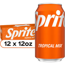 Tropical Mix Lemon Lime Soda Cans, 12 fl oz Each, 12 Count Fridge Pack Refreshing Carbonated Soft Drink