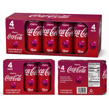 (Pack of 3) Coca-Cola Cherry Soda Pop 12 Cans.