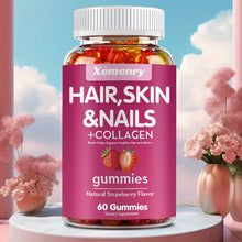 Hair, Skin and Nails Gummies - Vitamin C, Vitamin E, Biotin, Supports Growth Hair and Nails, Healthy Skin - 60pcs