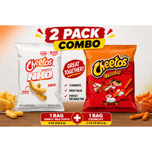 Cheetos Crunchy Cheese Flavored Snacks, 8 oz + Cheetos Simply NKD No Dyes No Artificial Flavors Puffs Cheese Flavored Snacks, 8 oz, 2 Pack Combo