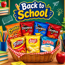 Back to School Snacks Variety Pack, Cheetos Crunchy, Doritos Nacho Cheese & Cool Ranch, Fritos Original, Lay’s Classic & Ruffles Original Potato Chips