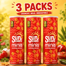 SunChips Minis Garden Salsa Flavored Whole Grain Snacks, Crunchy Multigrain Chips, Savory & Spicy Snack, Convenient Snack
