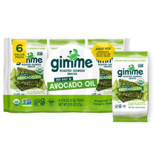 Seaweed Snacks, Gimme 6 CT Sea Salt & Avocado Oil Organic Seaweed Snacks, 0.16oz, 4.5g