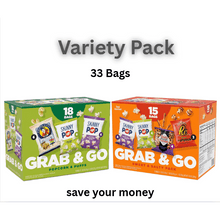 Grab & Go Snack Variety Pack 33 Bags Popcorn & Puffs Sweet & Salty Mix by SkinnyPop