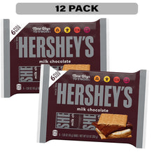 HERSHEY'S Full Size Milk Chocolate Bars12 Pack Individually Wrapped Candy Bars for Snacking & Sharing