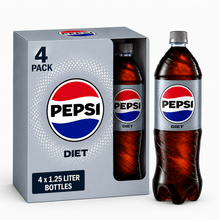 Diet Pepsi Cola Soda Pop, 1.25 Liter Bottle ( 4 packs )