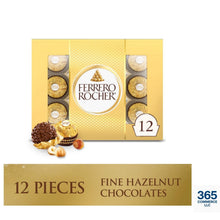 Ferrero Rocher Gourmet Hazelnut Milk Chocolate Gift Box Ferrero Rocher Gourmet Hazelnut Milk Chocolate Gift Box, 12 Count Individually Wrapped Hazelnut Milk Chocolates, Premium Candy Gift Box, 5.3 oz Elegant Chocolate Treats for Holidays