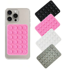 3pcs Random Color Multi-Functional Silicone Suction Cup Pad for Various Cell Phones - Non-Slip Square Pad with 24 Suction Cups
