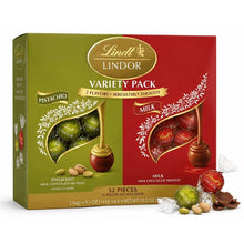 Lindt LINDOR Chocolate Truffles Variety Pack, Pistachio Milk Chocolate & Milk Chocolate, 2 Bags, 5.1 oz Each, Smooth Melting Chocolate Candy Assortment