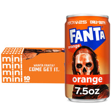 Fanta Orange Soda Soft Drink Fridge Pack Mini Cans, 7.5 fl oz, 10 Pack