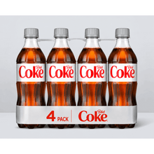 Diet Coke Zero Sugar Cola Soft Drink, 12 fl oz Bottles, 4 Pack – Crisp & Refreshing Soda