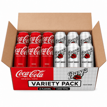 Variety Pack Coca-Cola Soda Pop + Barq's Root Beer, 12-Pack (6 Each)