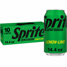 Sprite Zero Sugar Lemon-Lime Caffeine Free Soda Pop Fridge Pack Cans, 14.4 fl oz, 10 Pack Cans