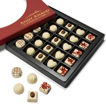 Andy Anand Luxury Belgian White Chocolate Truffles - Handmade Assorted Chocolate Flavors - Gourmet Collection Belgian Chocolate with Delectable Ganache - Chocolate Gift Box (24 Pcs), Shipped 2nd Day Air
