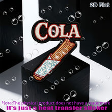 "COLA" Patch with Vintage-Style Text, Red And White Lettering, And, Heat Transfer Stickers Are Suitable for Flat Fabrics Such As Clothes, Hats, Canvas Bags, Throw Pillows, Leather, Bed Sheets, Carpets, Etc. It Can Be Heat-Transferred with an Iron