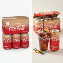 (Pack of 2) Coca-Cola Vanilla Soda Pop Fridge Pack Cans, 12 fl oz, Total 12 Pack.