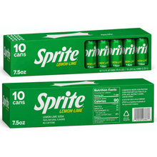 (Pack of 2) Sprite Lemon-Lime Caffeine Free Soda Pop Fridge Pack Mini Cans, 7.5 fl oz, 20 Pack.
