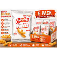 Cheetos Simply NKD, No Dyes No Artificial Flavors Puffs Cheese Flavored Snacks Bag, 8 oz (PACK OF 5)