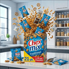 Traditional Savory Snack Mix, 1.75 oz Bags, 21 Pack, Crunchy Assorted Snack Mix for Home, Office & On-the-Go