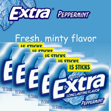 Extra Gum Peppermint Sugar Free Chewing Gum, Single Pack - 15 Stick (pack Of 5)