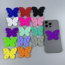 3 Butterfly Shape Design Silicone Suction Cup Style Phone Holder, Double-sided Adhesive Pad, Washable and Reusable, Random and Varied Colors.
