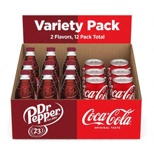Variety Pack Coca-Cola Soda Pop + Dr Pepper Soda Pop, 12-Pack (6 Each)