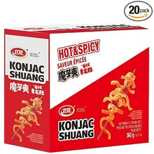 Chinese Snacks Konjac Spicy Strips Sticks, 20 Packs Inside Box, WeiLong Chinese Snack Food, Hot Strips, Latiao Fragrant Spicy Flavor, Konjac Snacks, Moyushuang