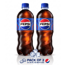 2-Pack Pepsi Cola Soda Pop, 20 fl oz Bottle