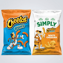 Simply White Cheddar Cheese Flavored Cheetos Puffs, 6 oz + Cheetos Puffs Cheese Flavored Snacks, 2.5 oz — 2-Item Combo Pack, 8.5 oz Total