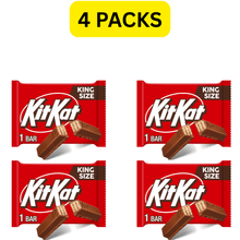 4 PACK Milk Chocolate Wafer King Size Candy, Bar 3 oz