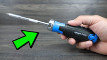 Amazon Basics 12-in-1 Ratcheting Magnetic Screwdriver with Bit Storage — Complimentary Gift with $41+ Orders; If the Gift Is Out of Stock or Its Price Rises, Order Cancelled with Full Refund Before Shipment