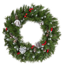 National Tree Company 24in Unlit Frosted Berry Artificial Christmas Wreath — Complimentary Gift with $118+ Orders; If the Gift Is Out of Stock or Its Price Rises, Order Cancelled with Full Refund Before Shipment