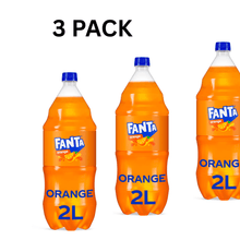 3 PACK Orange Soda Pop Bottle, 2 Liter
