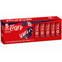 5 Pack Coca-Cola Soda Pop Fridge Pack Mini Cans, 7.5 fl oz.