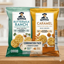 Value pack of 06- Buttermilk Ranch & Caramel Rice Crisps – Light Crunchy Snack with Sweet and Savory Flavor (3 Packs of each flavor)