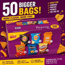 Frito-Lay Chips Variety Pack 49 Count – Snack Size Assorted Potato Corn Chips Doritos Cheetos Lays Ruffles, Single Serve Bags, Bulk Snack Pack for Lunches, Parties, Travel Snacks, On the Go, Family Variety Mix, Classic Flavors