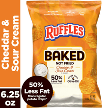 Pack of 2 Baked Potato Crisps, Cheddar & Sour Cream Flavored, Crispy & Crunchy Potato Snacks