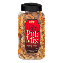 Utz Pub Mix 44 oz Resealable Container, Savory Snack Mix with Crunchy Pretzels, Cheddar Cheese Balls, Nacho Bagel Chips, Sesame Sticks, and Corn Chips, Bold Flavor Party Snack Blend Perfect for Sharing, Entertaining, and Everyday Snacking
