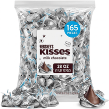 HERSHEY'S Kisses Milk Chocolate Candy, Bulk Pack, 165 Pieces (28 oz / 1.75 lb Bag)