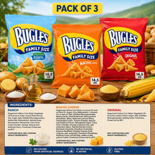 Pack of 3 Bugles Corn Snacks Variety