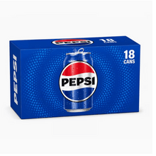 Pepsi Cola Carbonated Soft Drink, 12 fl oz Cans, 18 Pack – Classic Soda Beverage