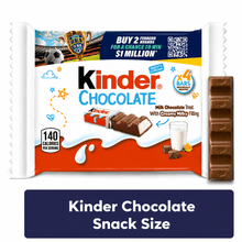 Kinder Chocolate, 3 Bars, Milk Chocolate Bar with Creamy Milky Filling, Individually Wrapped Candy