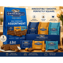 Assorted Milk Chocolate Squares, Individually Wrapped Filled Chocolate Candy, Smooth & Creamy Sweet Treat, Sharing Size, 4.8 oz Bag