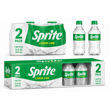 (Pack of 2) Sprite Lemon Lime Soda Pop, 12 fl oz, 4 Pack Bottles.