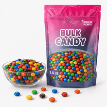 1.5lb Bulk M&M's Milk Chocolate Candy Assortment - 24oz Mega Mix Featuring Classic Colorful Candy Coated Chocolates - Premium Sweets for Party Favors, Candy Bowls, Baking, and Piñatas - Packaged in a Heavy Duty Clear Plastic Bulk Bag