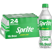 Lemon Lime Soda Soft Drink Bottles, 16.9 fl oz Each, 24 Pack Refreshing Carbonated Beverage
